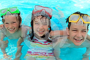 Children in swimming pool