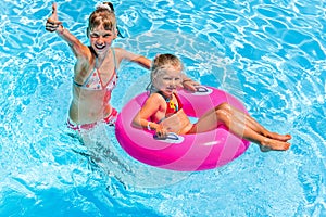 Children in swimming pool