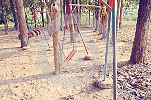 Children swing,playground in the park