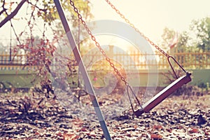 Children swing,playground in the park