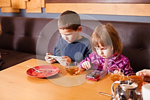 The children at the table