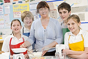 Children and teacher in class