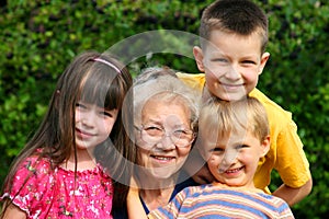 Children with their Grandmother