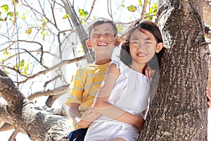 Children together outdoor