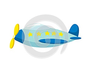 Children toy. Cute funny toy for little kid. Vector airplane