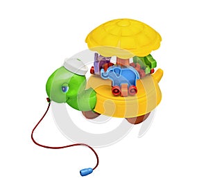 Children toy, rumbling rolling turtle photo