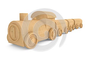 Children toy wooden train