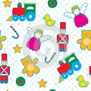 Children toys seamless pattern