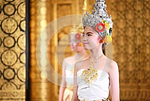 Children in Traditional Thai dancer costume, Thailand