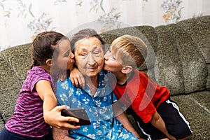 children and a very old great-grandmother