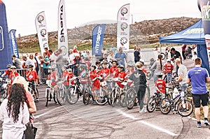 Children while waiting for the race Tour of Norway for kids