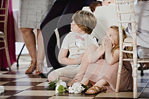 Children Watching at a Wedding