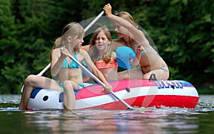 Children in the water photo