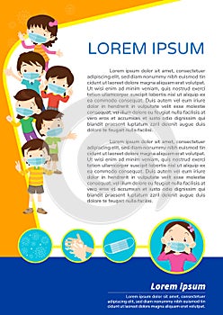 Children wear a medical face mask for poster2