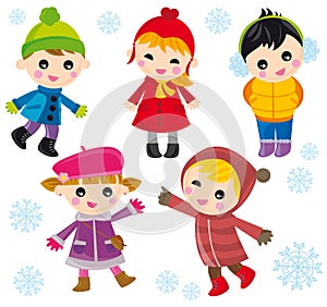 Children on winter