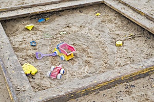 Children wooden sand box