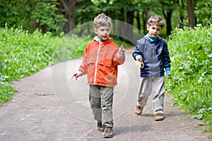 Children in the woods