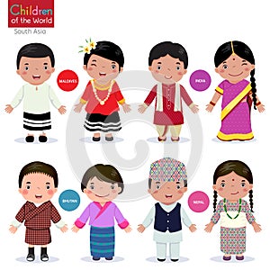 Children of the world (Maldives, India, Bhutan and Nepal)