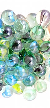 children's toy marbles blue and green color