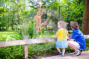 Children in the zoo