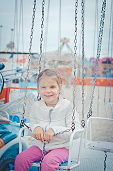 Childrens in amusement park.