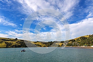 Childrens bay, Akaroa, New Zealand, A view from wharf