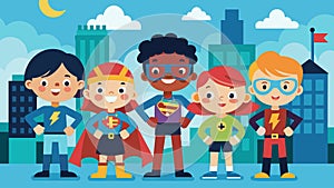 A childrens book about a group of superhero friends each with a different neurodivergence working together and using photo