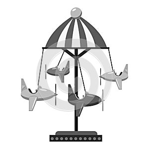 Childrens carousel with planes icon