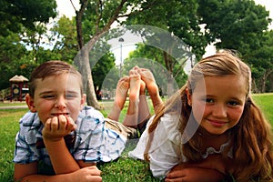 Childrens feet photo