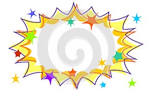 Party Starburst Flash Background with Stars and Offset Outlines photo