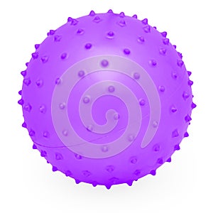 Childrens Round Silicone Inflatable Purple Knobby Ball