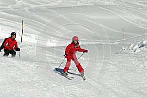 Childrens ski race