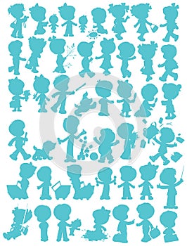 Childrenâ€™s silhouettes