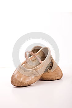 Childs Ballet Shoes worn and well used