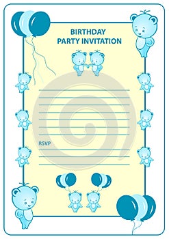 Childs birthday party invitation
