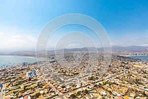 Chile Coquimbo city aerial view