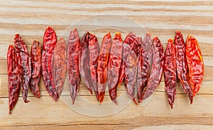 Chile de arbol seco dried hot Arbol pepper photo