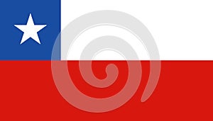 Chile flag icon in flat style. National sign vector illustration. Politic business concept