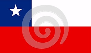 Chile flag vector.Illustration of Chile flag