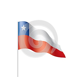 Chile flag, vector illustration