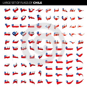 Chile flag, vector illustration