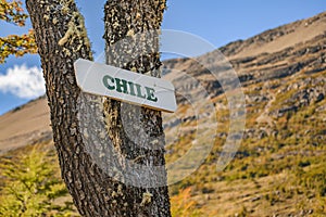 Chile Letter Banner at Patagonia photo