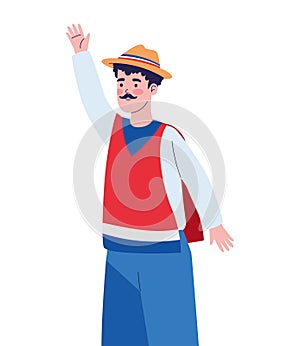 chile man with chamanto