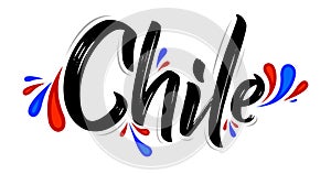 Chile Patriotic Banner design Chilean flag colors vector illustration