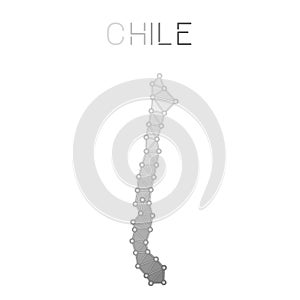 Chile polygonal vector map.