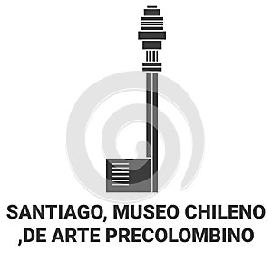 Chile, Santiago, Museo Chileno De Arte Precolombino travel landmark vector illustration photo