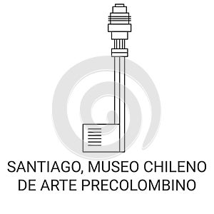 Chile, Santiago, Museo Chileno De Arte Precolombino travel landmark vector illustration photo