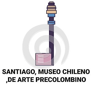 Chile, Santiago, Museo Chileno De Arte Precolombino travel landmark vector illustration photo