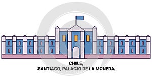 Chile, Santiago, Palacio De La Moneda travel landmark vector illustration photo