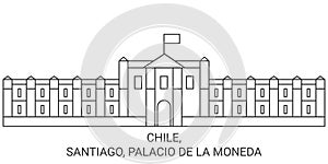 Chile, Santiago, Palacio De La Moneda travel landmark vector illustration photo